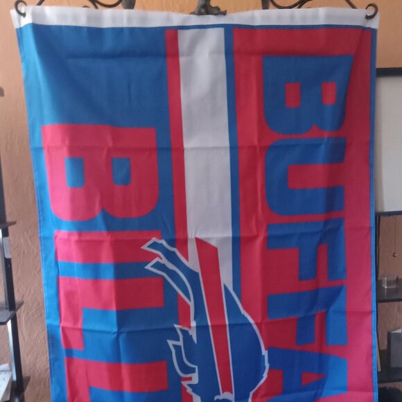 Buffalo Bills Double Sided Blanket Thick Stripe NFL 3x5 foot Flag - Picture 3 of 6